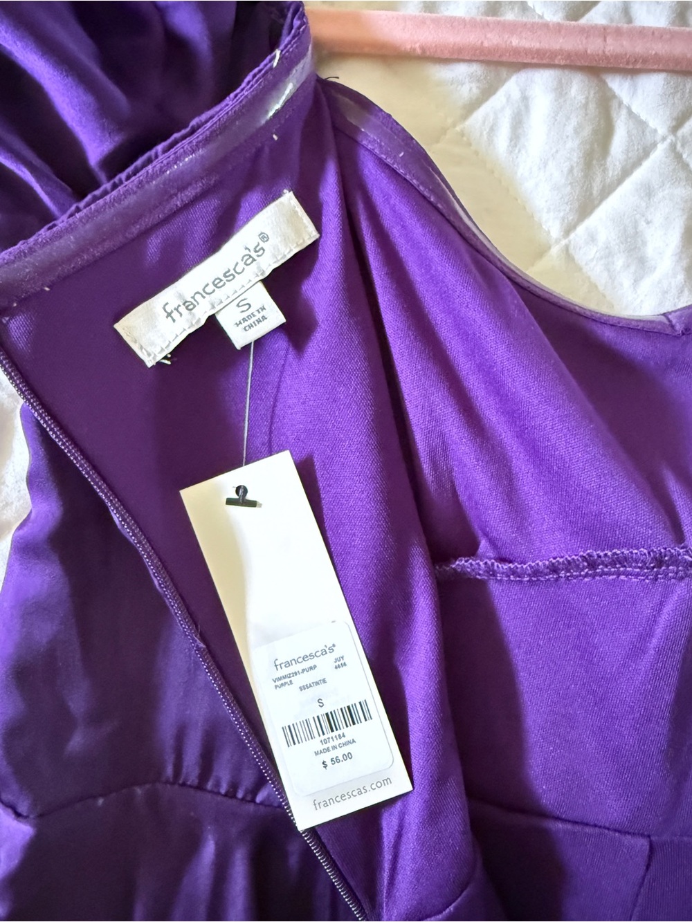 Francesca's Vibrant Purple Sleeveless Dress - Picture 3 of 5